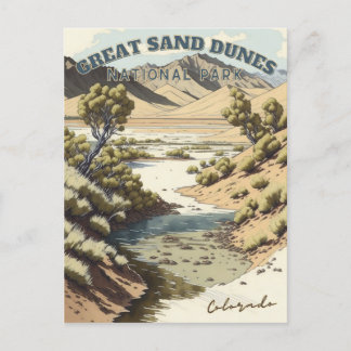 Carte Postale Parc National Des Dunes De Sable Great, Colorado
