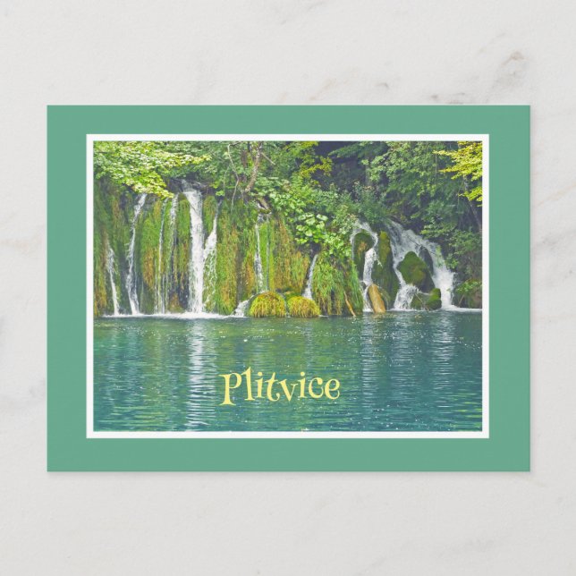 CARTE POSTALE PARC NATIONAL DES LACS DE PLITVICE, CROATIE (Devant)