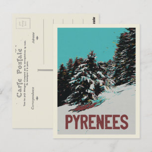 Carte Postale Parc national des Pyrénées avec neige, France
