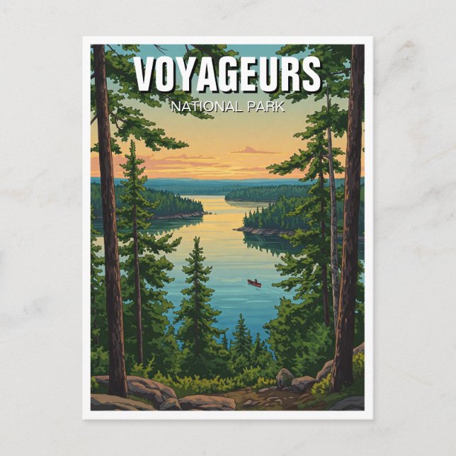 Carte Postale Parc national des Voyageurs Coucher de soleil du M (Devant)