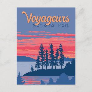 Carte Postale Parc national des Voyageurs Illustration du lac Ra