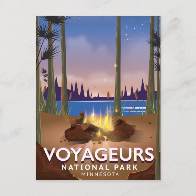 Carte Postale Parc national des Voyageurs Minnesota affiche voya (Devant)