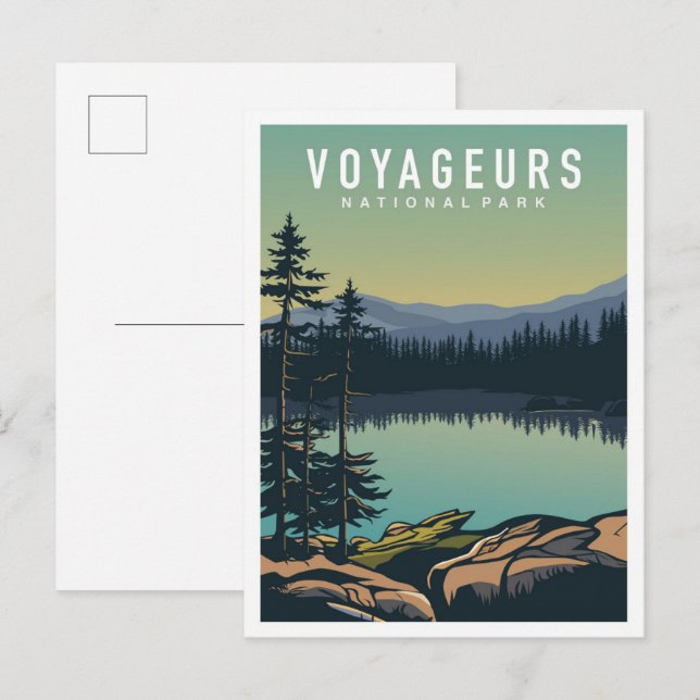 Carte Postale Parc national des Voyageurs Minnesota USA Travel (Devant / Derrière)