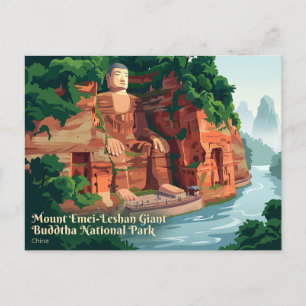 Carte Postale Parc national du Grand Bouddha de Mount Emei-Lesha