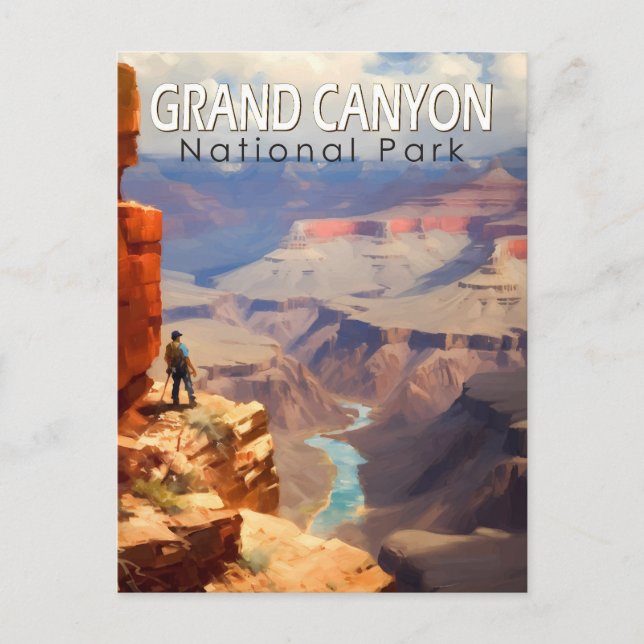 Carte Postale Parc national du Grand Canyon Peinture à l'huile A (Devant)