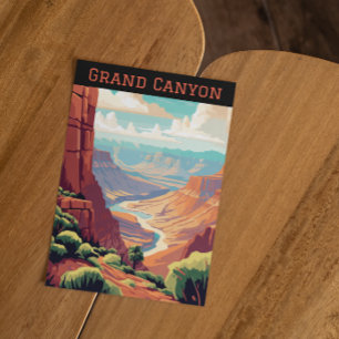 Carte Postale Parc national du Grand Canyon Vintage Rétro Arizon