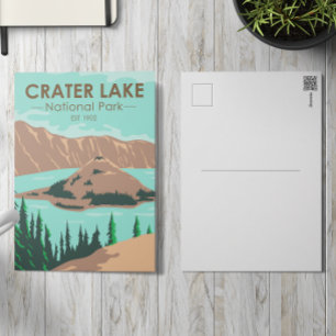 Carte Postale Parc national du lac Crater Oregon Vintage