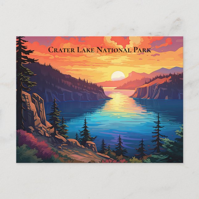 Carte Postale Parc national du lac Crater Souvenir Voyage (Devant)