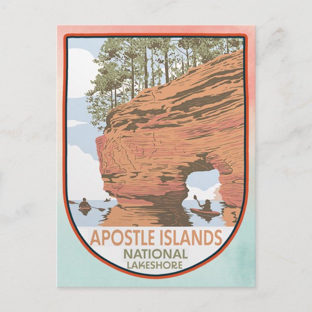 Carte Postale Parc national du littoral des îles Apostle (Devant)