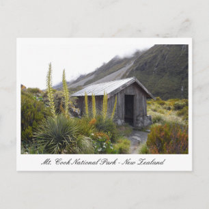 Carte Postale Parc national du Mont Cook, Hut & Nature, Nouvelle