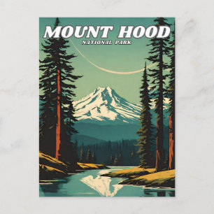 Carte Postale Parc national du Mont Hood illustration rétro Clas