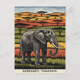 Carte Postale Parc national du Serengeti Tanzanie