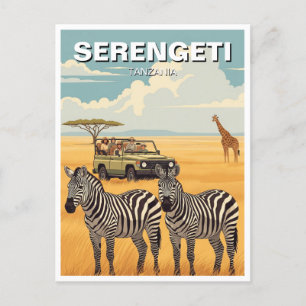 Carte Postale Parc national du Serengeti Tanzanie Zebras
