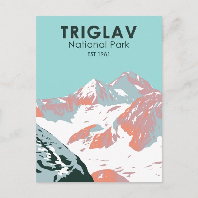 Carte Postale Parc national du Triglav Mont Triglav Slovénie (Devant)