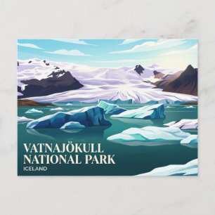 Carte Postale Parc national du Vatnajökull en Islande