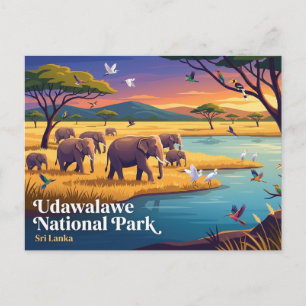 Carte Postale Parc national d'Udawalawe Sri Lanka