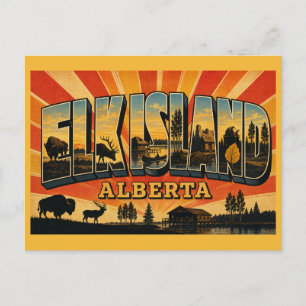 Carte Postale Parc national Elk Island Alberta Sanctuaire de bis
