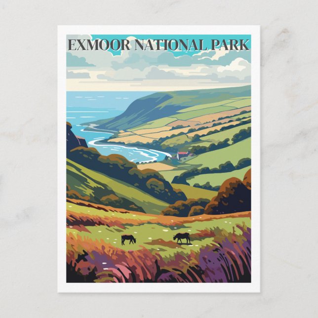 Carte Postale Parc national Exmoor, Angleterre (Devant)