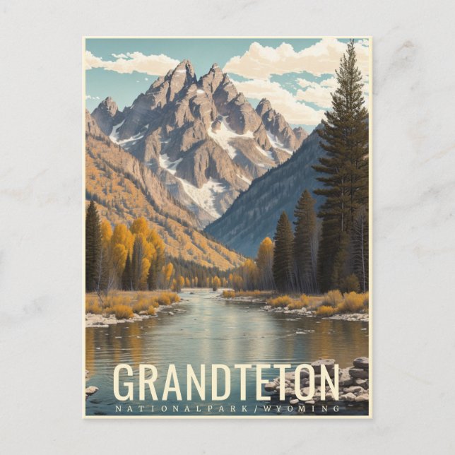 CARTE POSTALE PARC NATIONAL GRAND TETON (Devant)