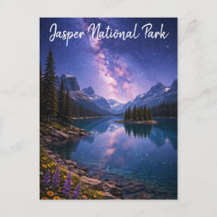 Carte Postale Parc national Jasper Canada la nuit