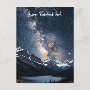 Carte Postale Parc national Jasper Canada la nuit
