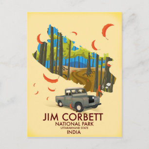 Carte Postale Parc national Jim Corbett, État d'Uttarakhand