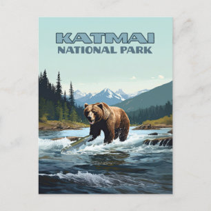 Carte Postale Parc national Katmai Alaska Bear Brooks