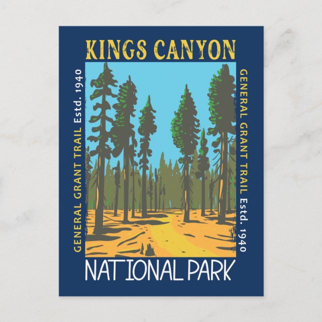 Carte Postale Parc national Kings Canyon General Grant Trail (Devant)