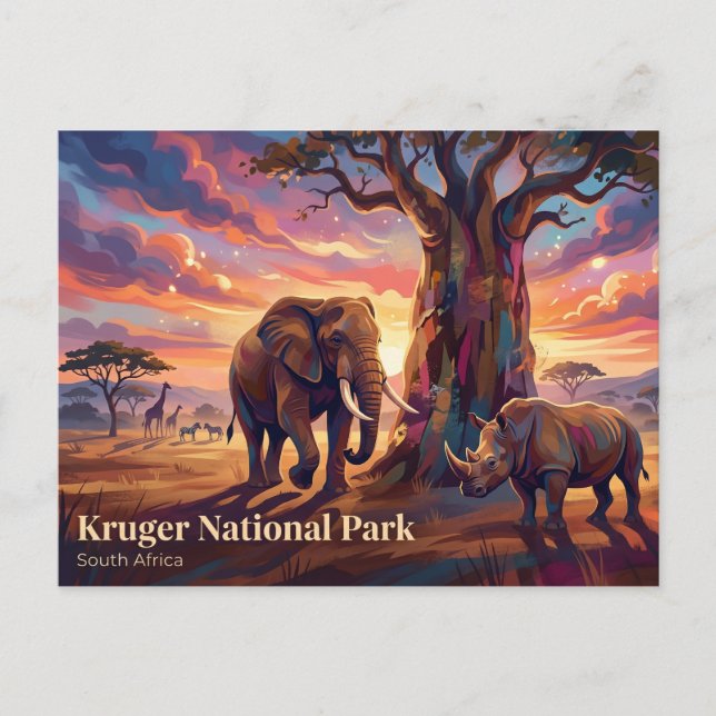 Carte Postale Parc national Kruger Afrique du Sud (Devant)