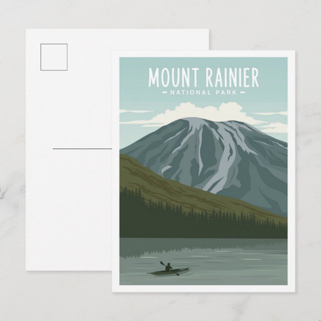 Carte Postale Parc national Mount Rainier Washington Travel (Devant / Derrière)