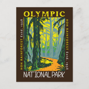Carte Postale Parc National Olympique Hoh Rainforest désorganisé