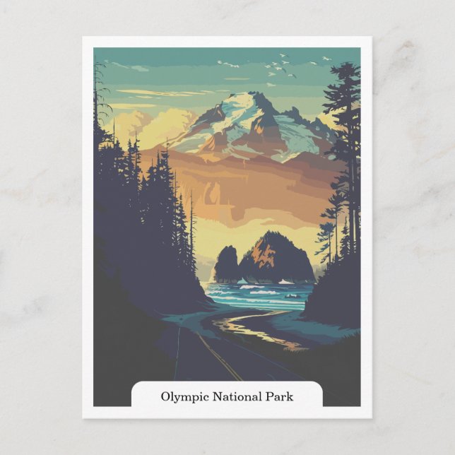 Carte Postale Parc National Olympique, Washington USA (Devant)