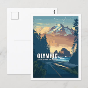 Carte Postale Parc national olympique Washington USA