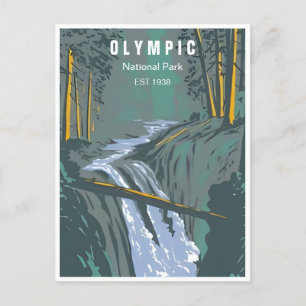 Carte Postale Parc national olympique Washington Vintage