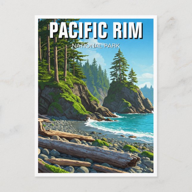 Carte Postale Parc national Pacific Rim Canada Voyage (Devant)
