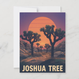 Carte Postale Parc national Retro Joshua Tree