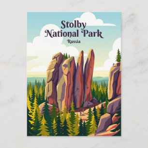 Carte Postale Parc national Stolby Russie