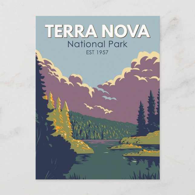 Carte Postale Parc national Terra-Nova Canada Tourisme Art Vinta (Devant)