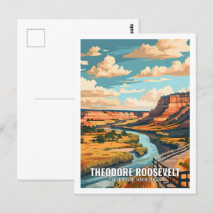 Carte Postale Parc national Theodore Roosevelt Dakota du Nord US