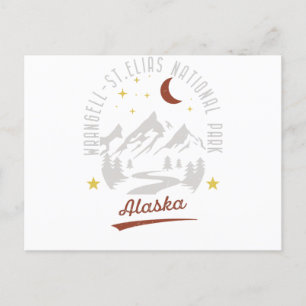 Carte Postale Parc national vintage Wrangell-St.Elias Alaska