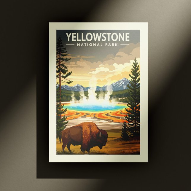 Carte Postale Parc national vintage Yellowstone (Créateur téléchargé)