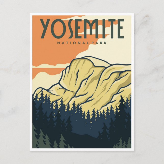 Carte Postale Parc national Yosemite Demi-Dome Californie (Devant)