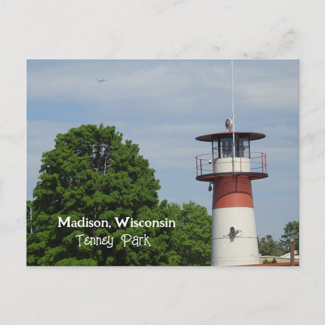 Carte Postale Parc Tenney dans le phare de Madison Wisconsin (Devant)
