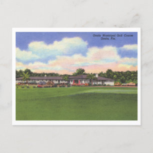 Carte Postale Parcours de golf municipal d'Ocala Florida Vintage