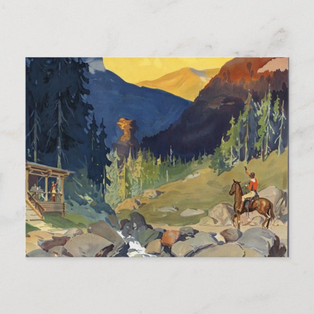 Carte Postale Parcs nationaux Voyage en train (Devant)