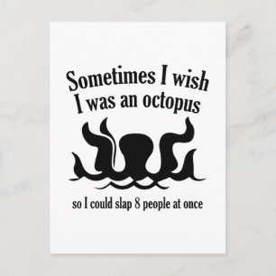 Carte Postale Parfois, J'Aimerais Être Une Octopus