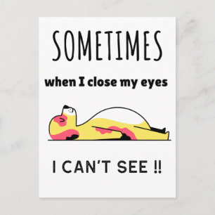 Carte Postale "Parfois quand je ferme les yeux" Drôle chien