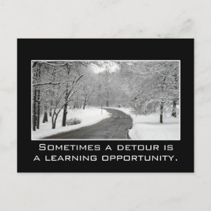 Carte Postale Parfois un détour est une opportunité d'apprentiss