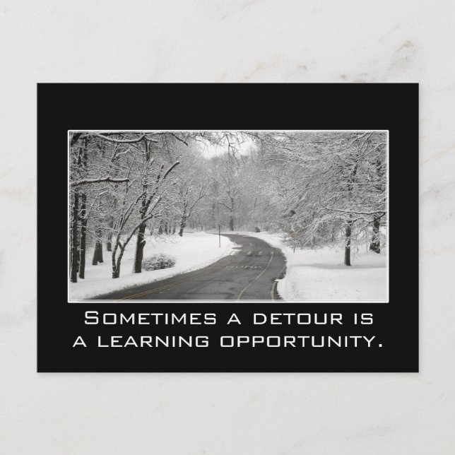 Carte Postale Parfois un détour est une opportunité d'apprentiss (Devant)