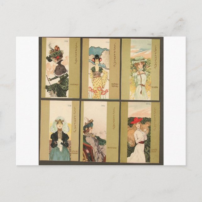 Carte Postale Parfums par Raphael Kirchner (Devant)